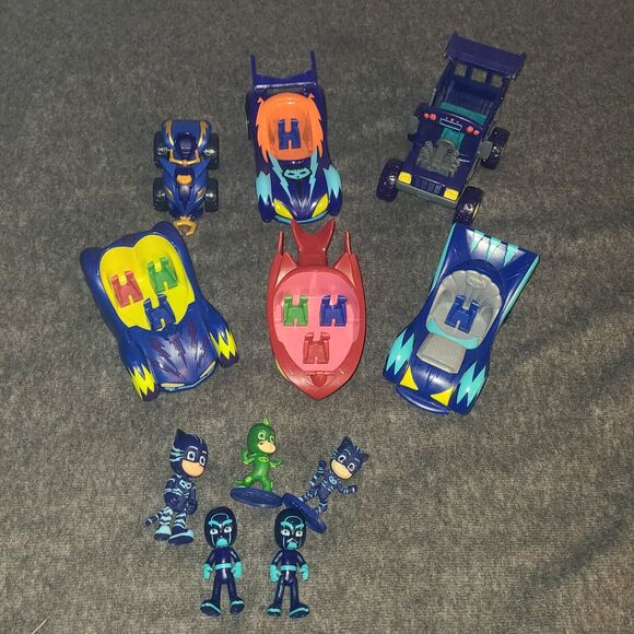 Pjmasks Vehicle Some Action Figure Lot 11 (5 Figure 6 Vehicle - Picture 1 of 8